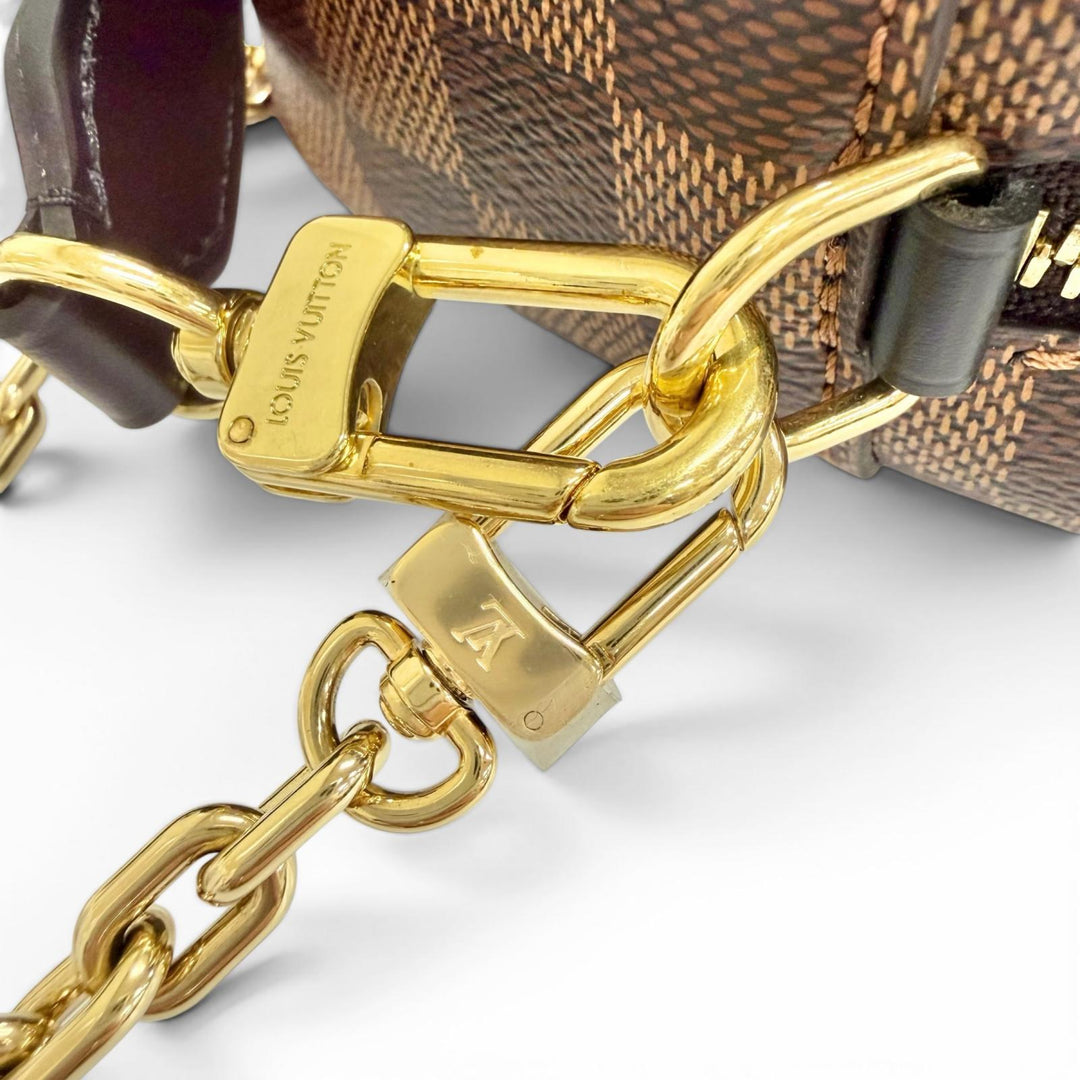 Excellent LOUIS VUITTON Shoulder Bag Damier Valisette Souple BB Brown N50063