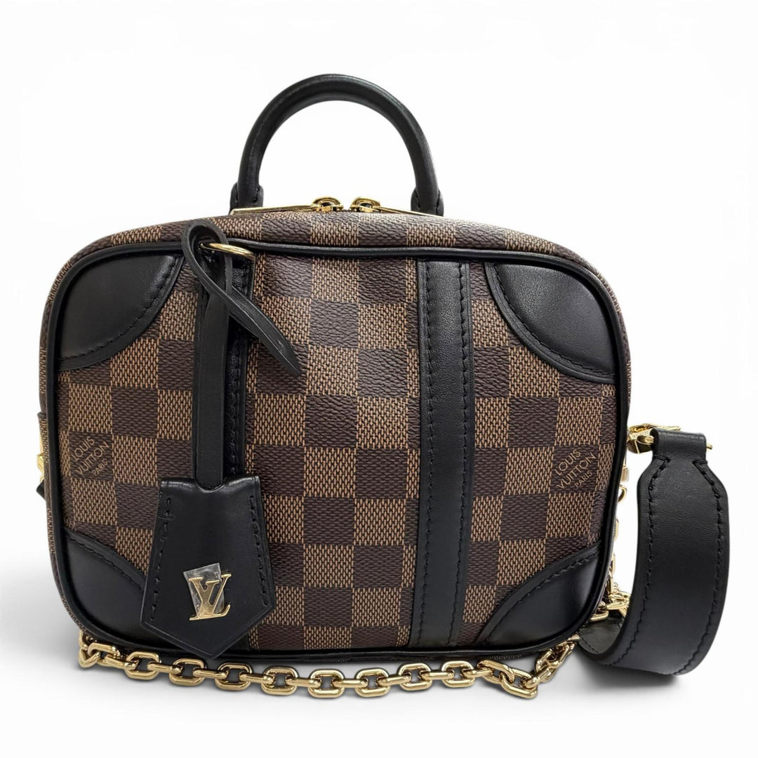 Excellent LOUIS VUITTON Shoulder Bag Damier Valisette Souple BB Brown N50063
