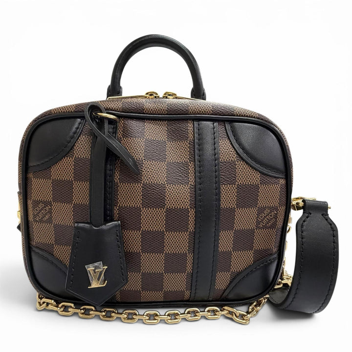 Excellent LOUIS VUITTON Shoulder Bag Damier Valisette Souple BB Brown N50063