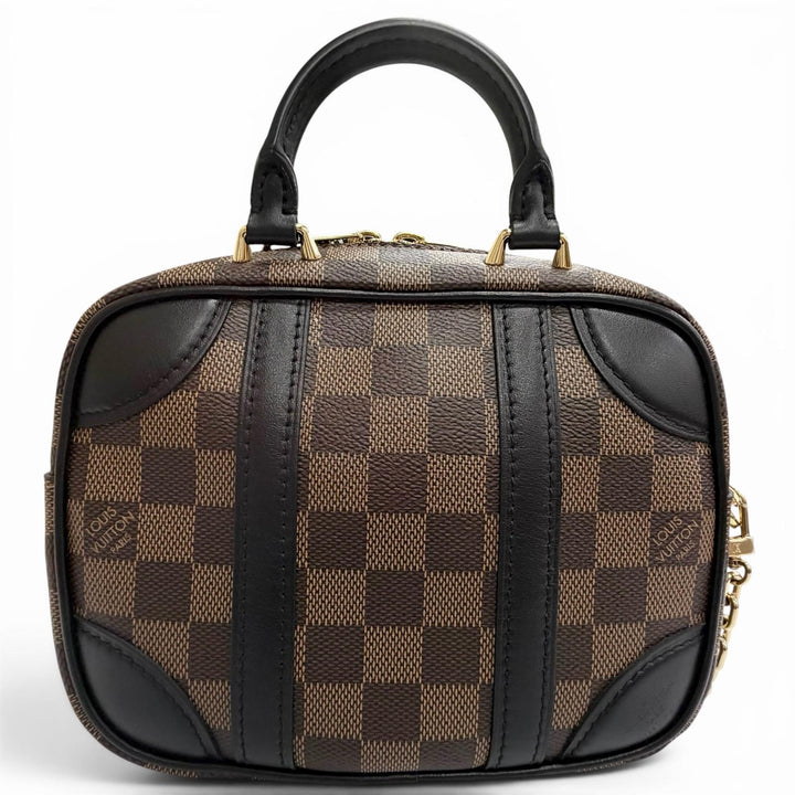 Excellent LOUIS VUITTON Shoulder Bag Damier Valisette Souple BB Brown N50063