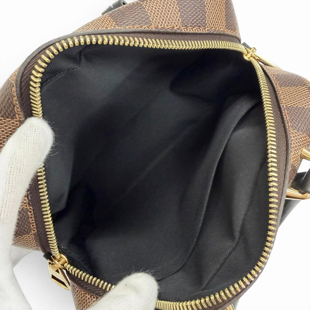 Excellent LOUIS VUITTON Shoulder Bag Damier Valisette Souple BB Brown N50063