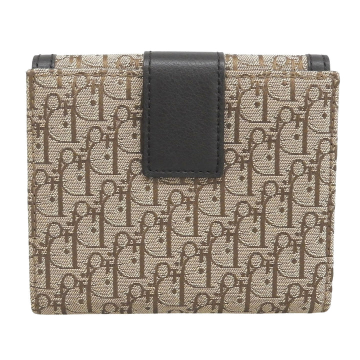 Pristine Christian Dior Bifold Wallet street chic trotter Brown canvas Women