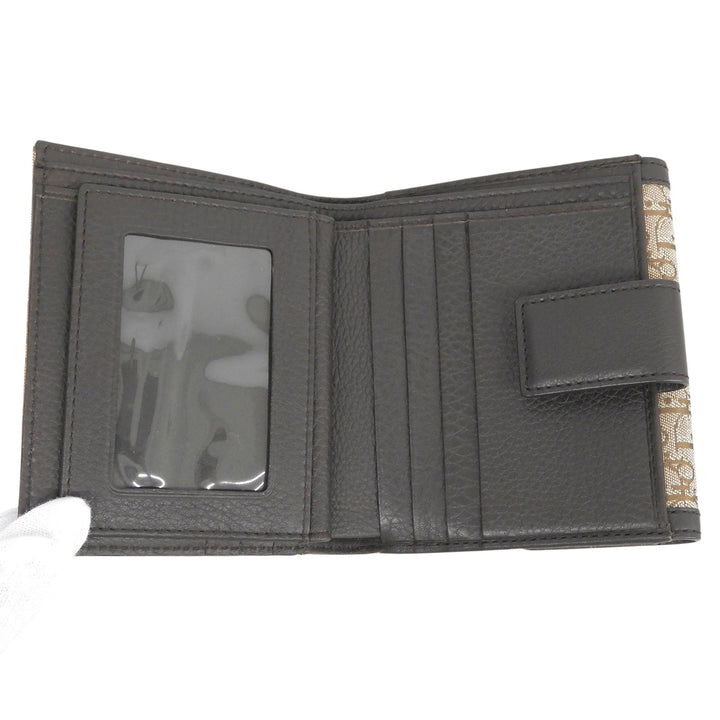 Pristine Christian Dior Bifold Wallet street chic trotter Brown canvas Women