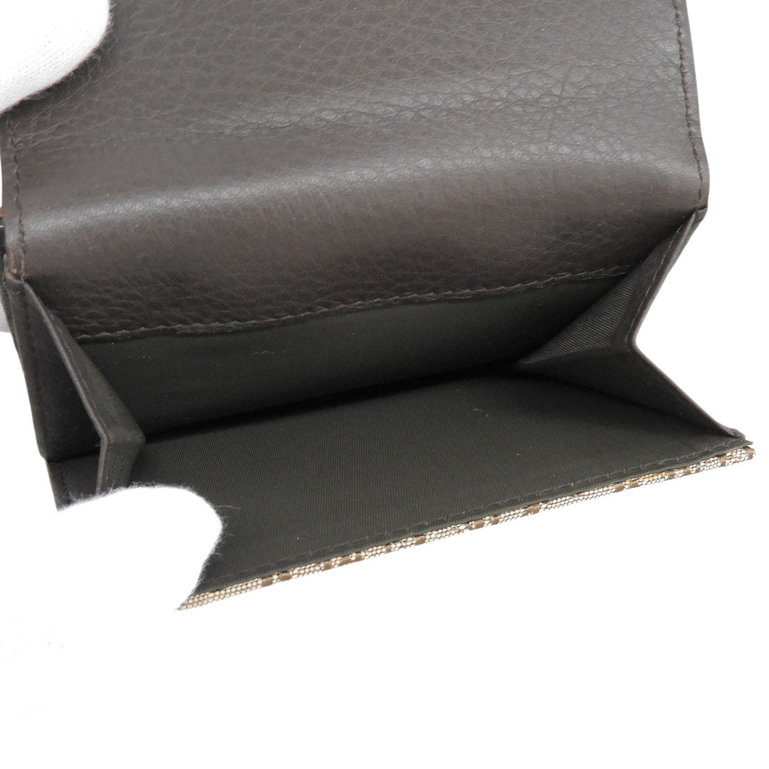 Pristine Christian Dior Bifold Wallet street chic trotter Brown canvas Women