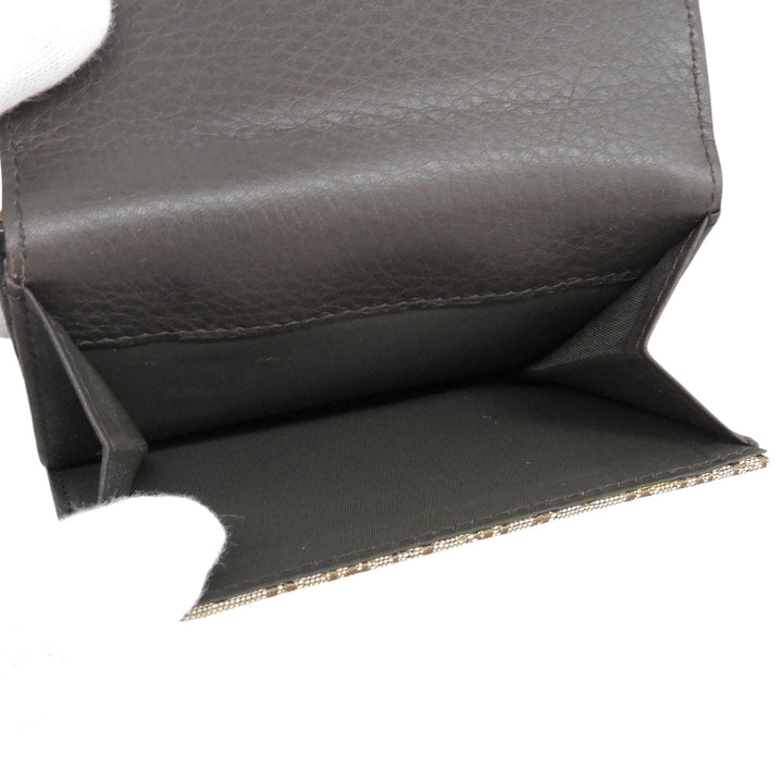 Pristine Christian Dior Bifold Wallet street chic trotter Brown canvas Women