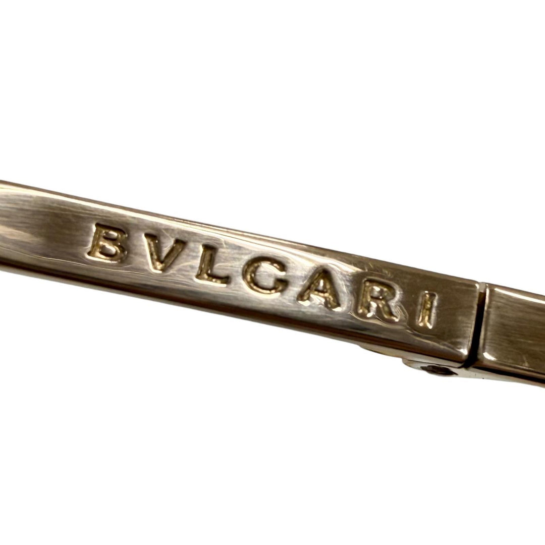 Great BVLGARI Glasses Two-point rimless colored lenses gold 18K Pink Gold mens