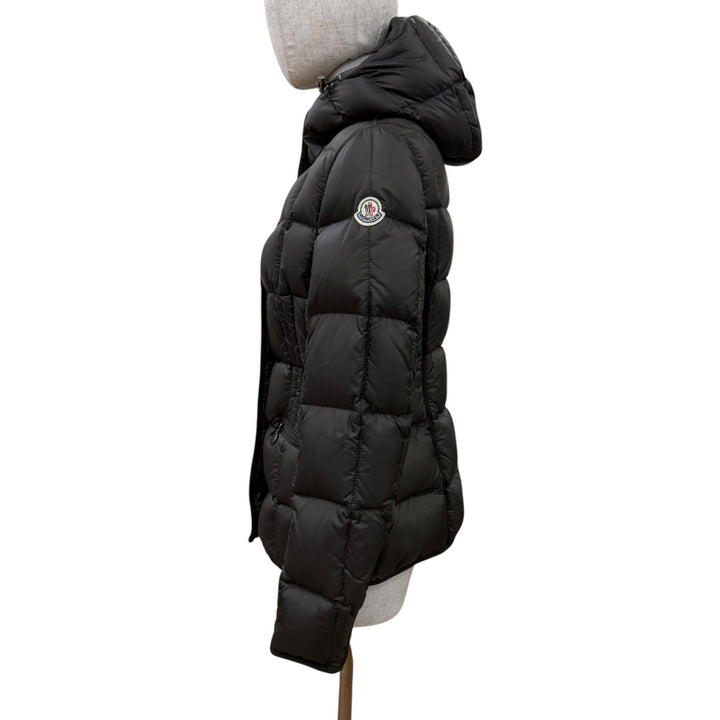 Excellent MONCLER Down jacket BUIS Logo patch and hood ZIP UP Khaki Brown 1