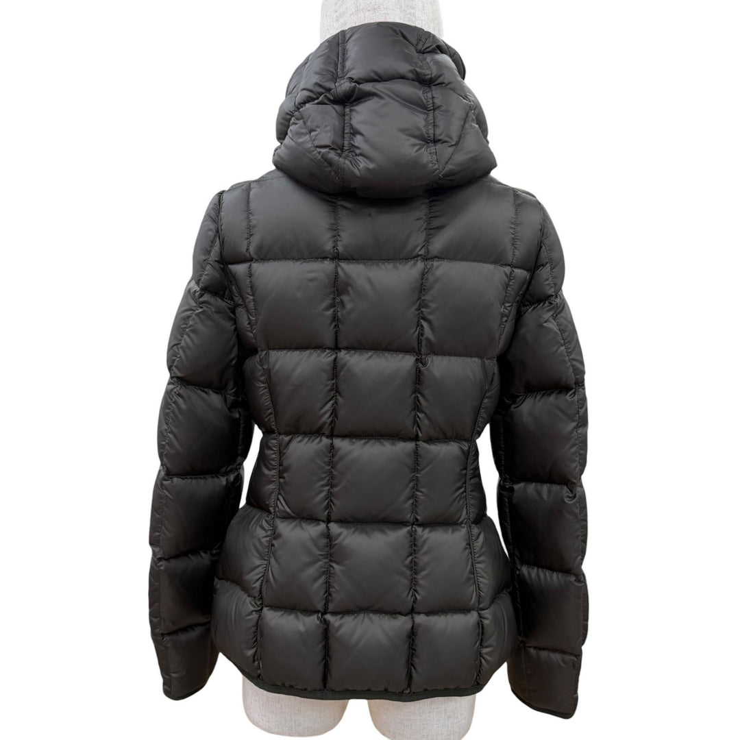 Excellent MONCLER Down jacket BUIS Logo patch and hood ZIP UP Khaki Brown 1