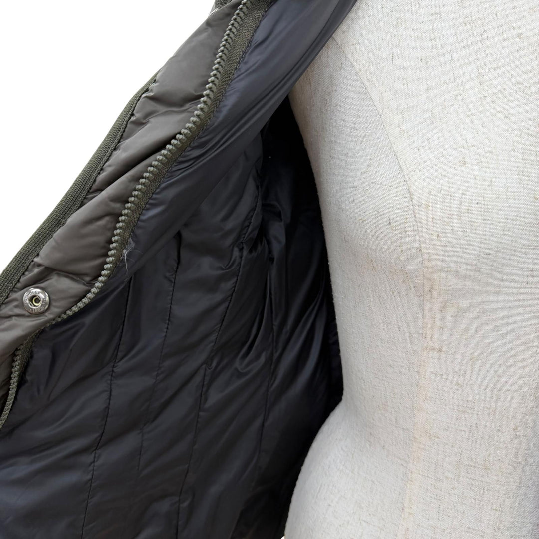 Excellent MONCLER Down jacket BUIS Logo patch and hood ZIP UP Khaki Brown 1