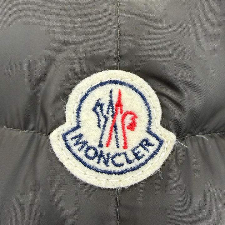 Excellent MONCLER Down jacket BUIS Logo patch and hood ZIP UP Khaki Brown 1