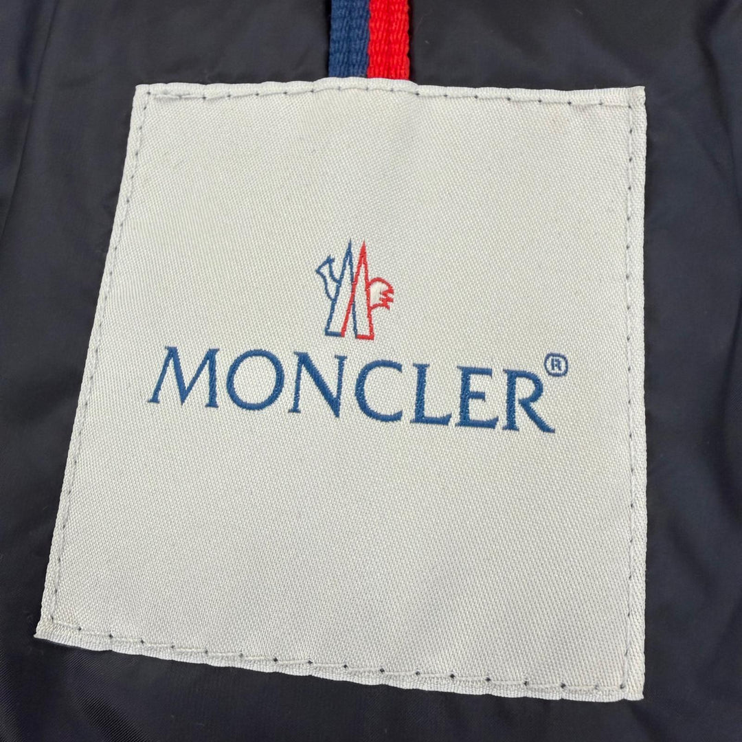 Excellent MONCLER Down jacket BUIS Logo patch and hood ZIP UP Khaki Brown 1