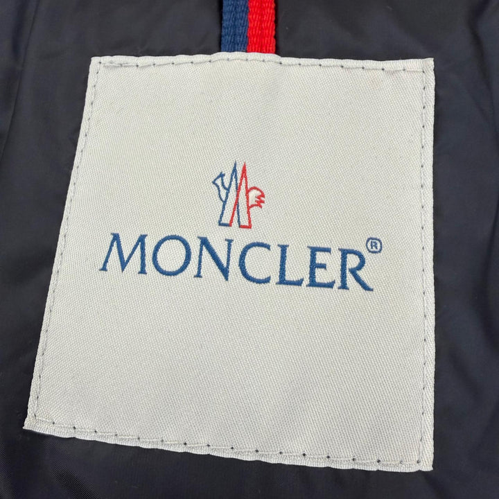 Excellent MONCLER Down jacket BUIS Logo patch and hood ZIP UP Khaki Brown 1