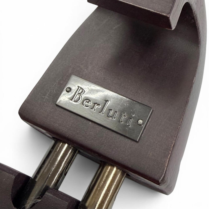 Great Berluti Leather shoes Patina Whole Cut black leather mens 5