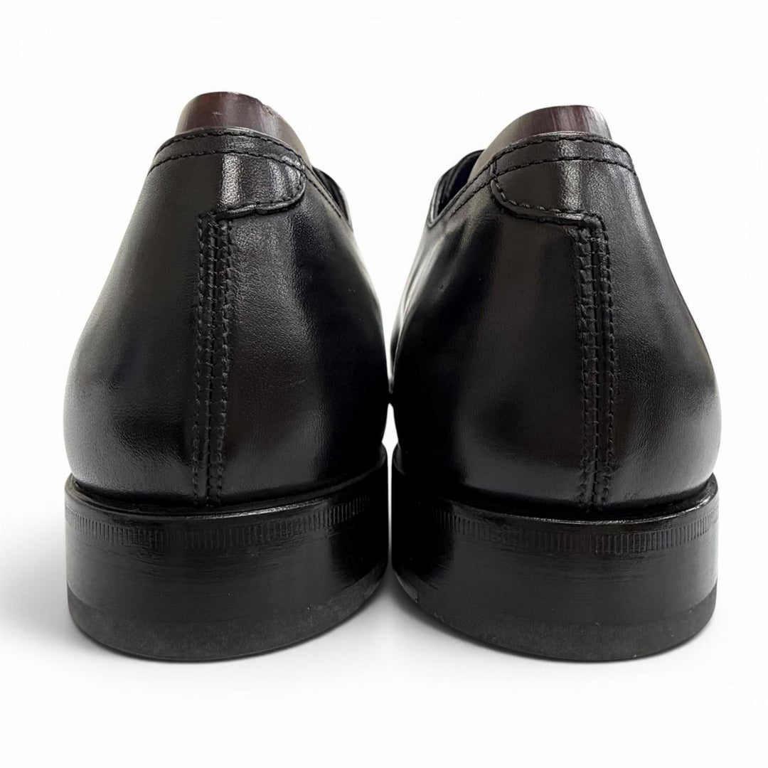 Great Berluti Leather shoes Patina Whole Cut black leather mens 5