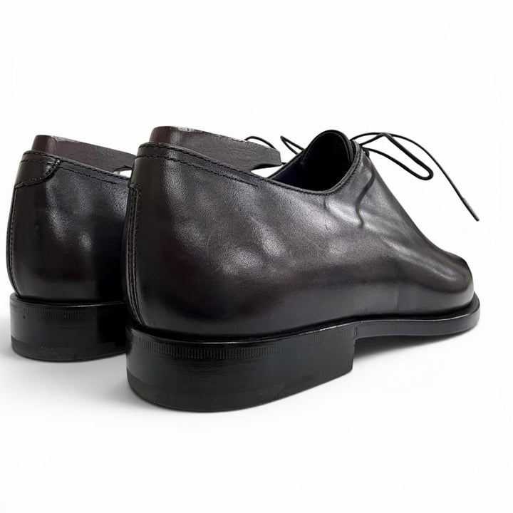 Great Berluti Leather shoes Patina Whole Cut black leather mens 5