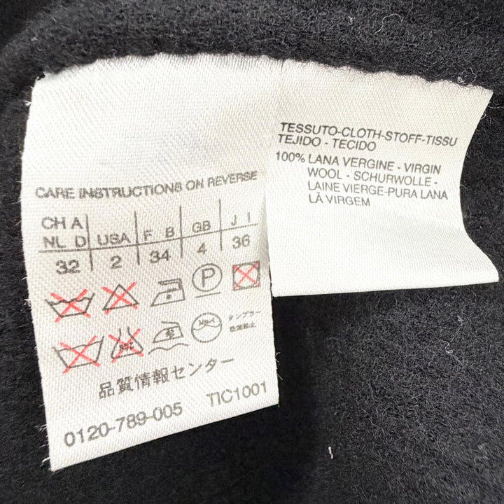 Great Max Mara coat Belted wrap coat, long coat black Virgin wool Women 36