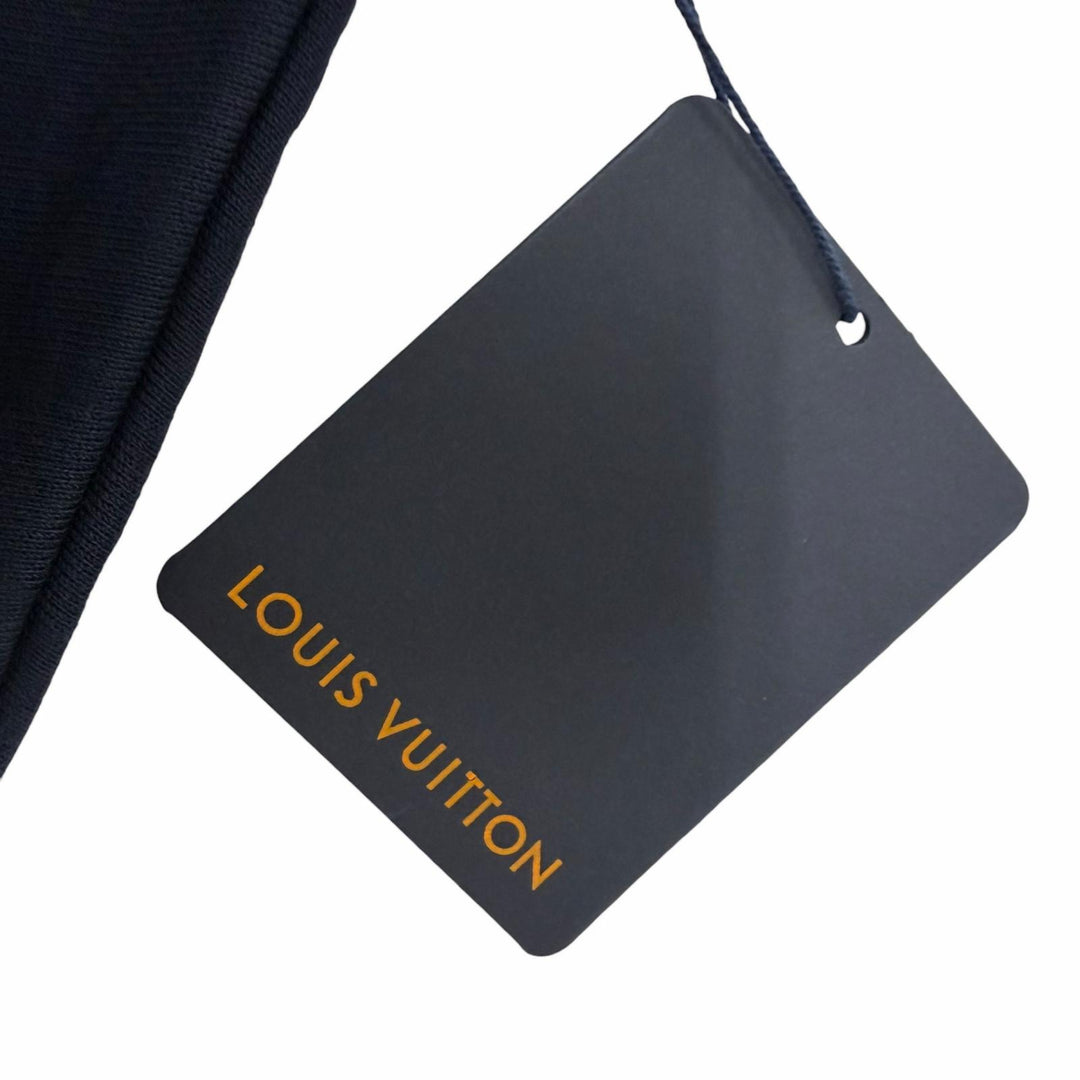 Pristine LOUIS VUITTON sweat Embroidered Cotton Crew Neck Navy cotton mens M