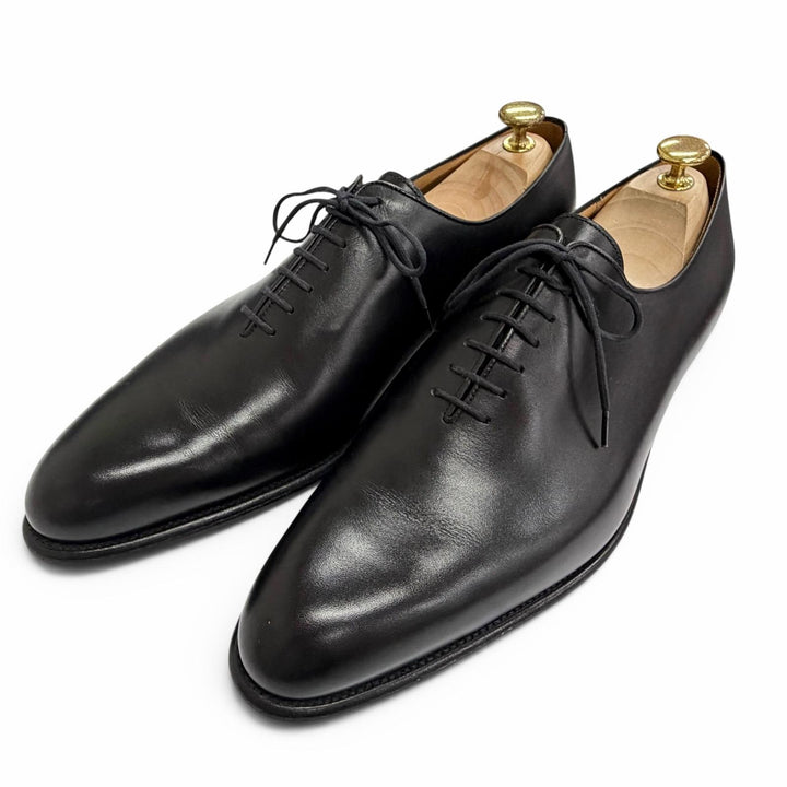 Excellent J.M WESTON Leather shoes 402 Floraline J0 Last whole cut black leather