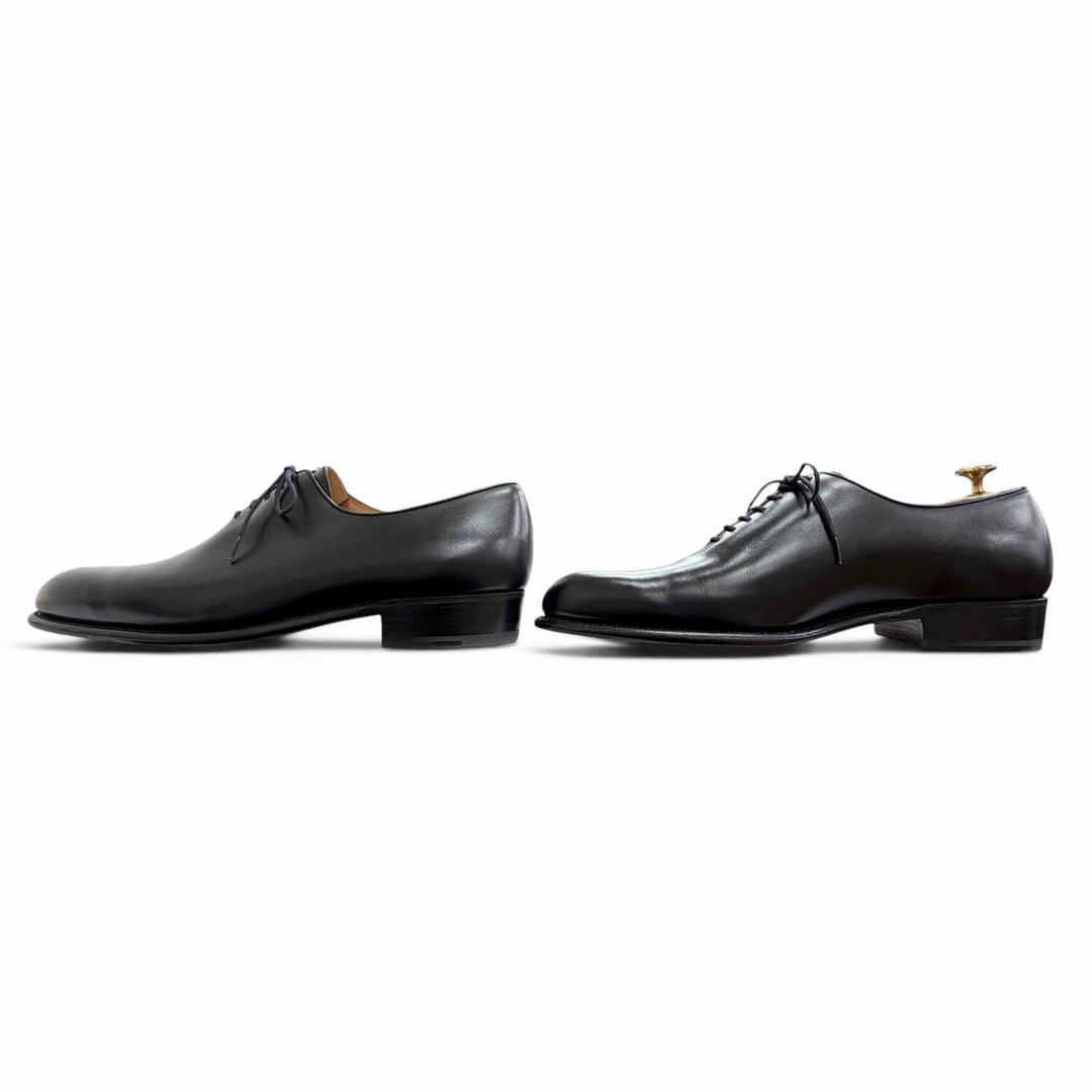 Excellent J.M WESTON Leather shoes 402 Floraline J0 Last whole cut black leather