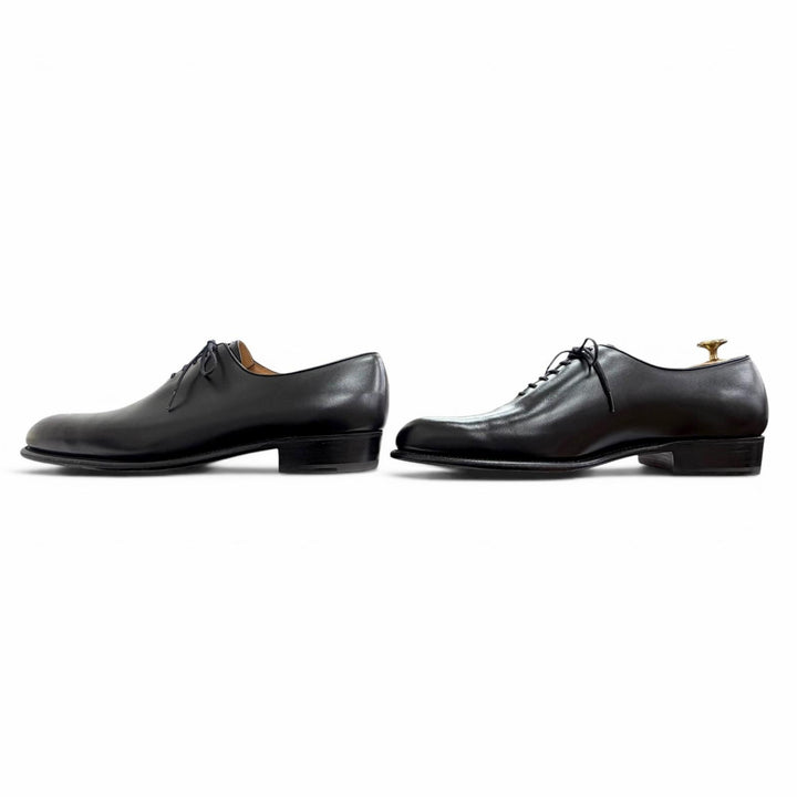 Excellent J.M WESTON Leather shoes 402 Floraline J0 Last whole cut black leather