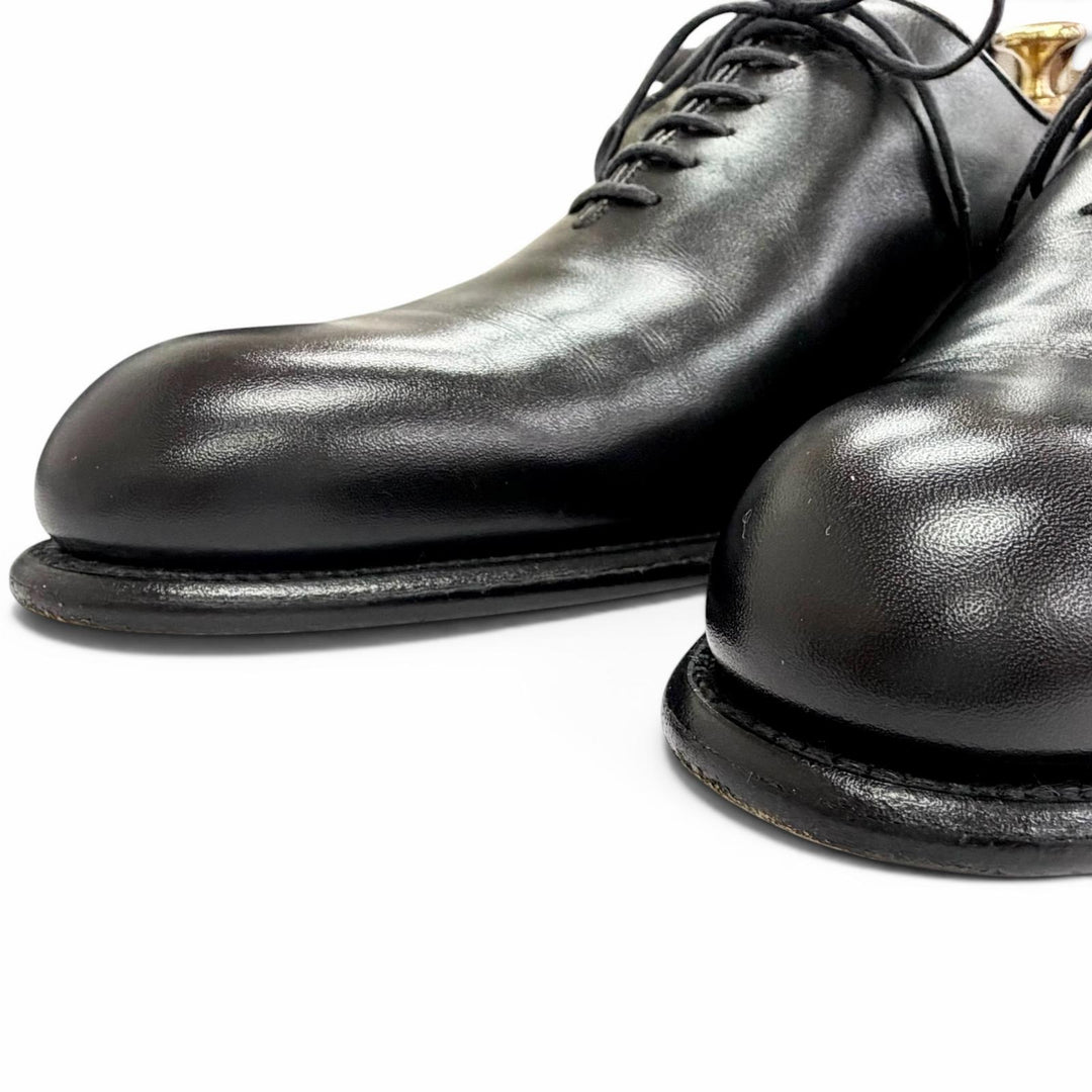 Excellent J.M WESTON Leather shoes 402 Floraline J0 Last whole cut black leather
