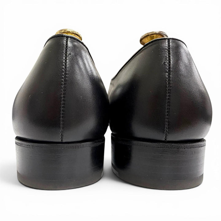 Excellent J.M WESTON Leather shoes 402 Floraline J0 Last whole cut black leather