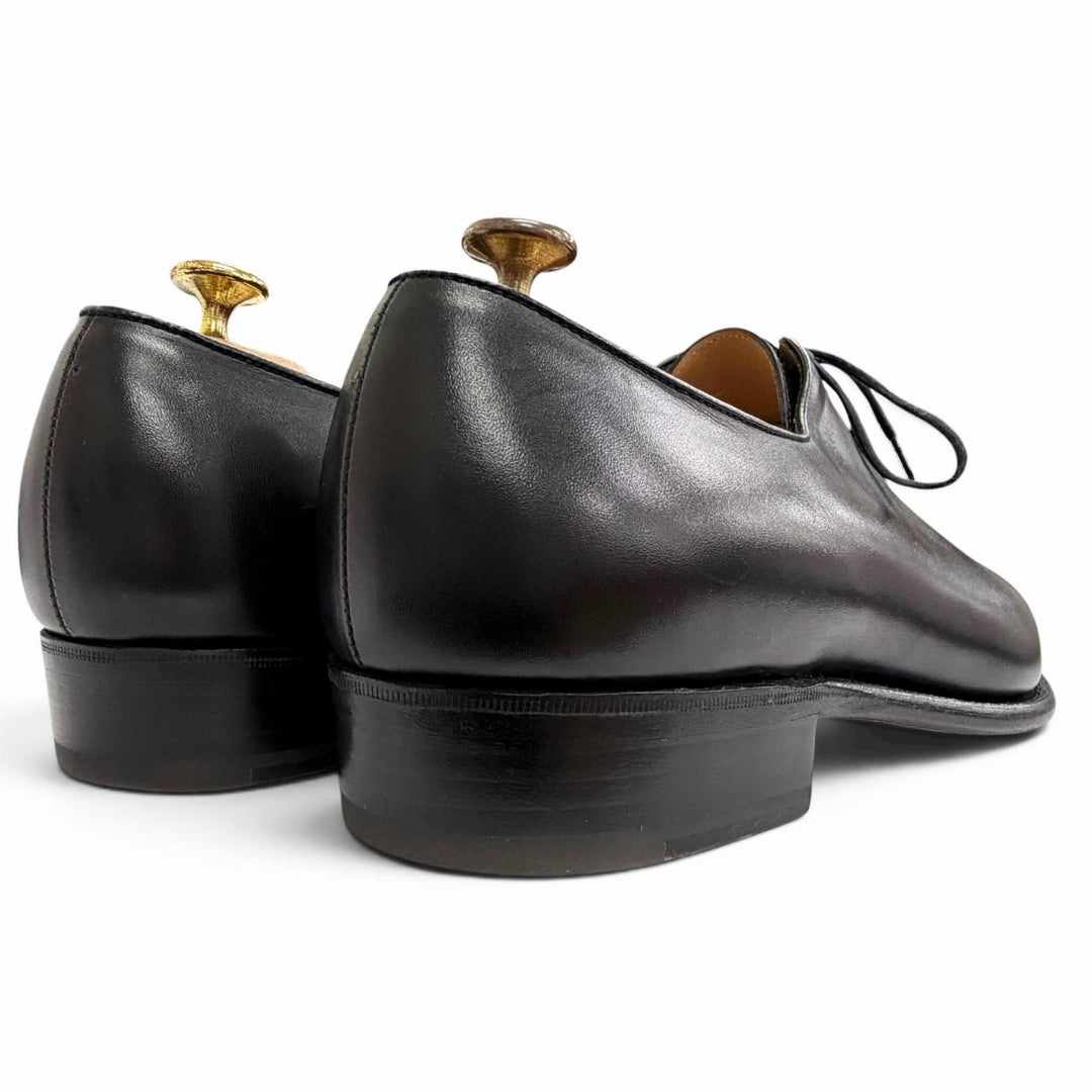 Excellent J.M WESTON Leather shoes 402 Floraline J0 Last whole cut black leather