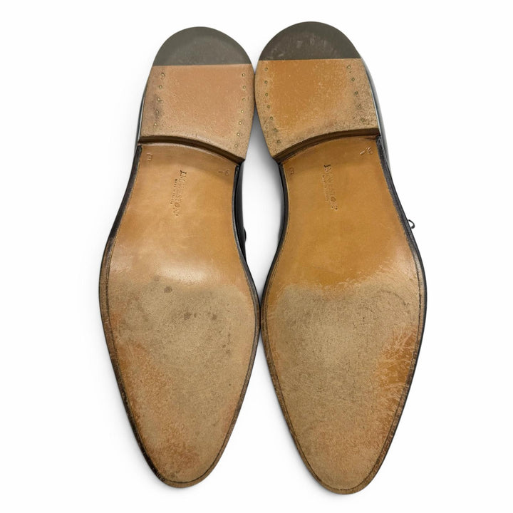 Excellent J.M WESTON Leather shoes 402 Floraline J0 Last whole cut black leather