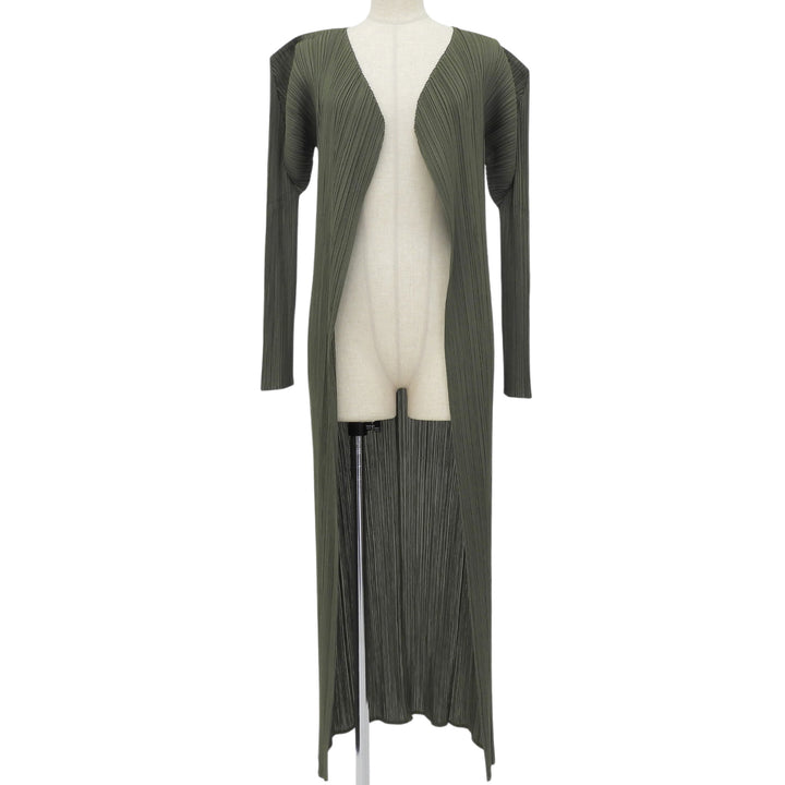 Excellent PLEATS PLEASE Long cardigan green Women 2 PP63-JA301