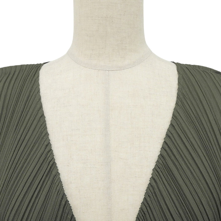 Excellent PLEATS PLEASE Long cardigan green Women 2 PP63-JA301