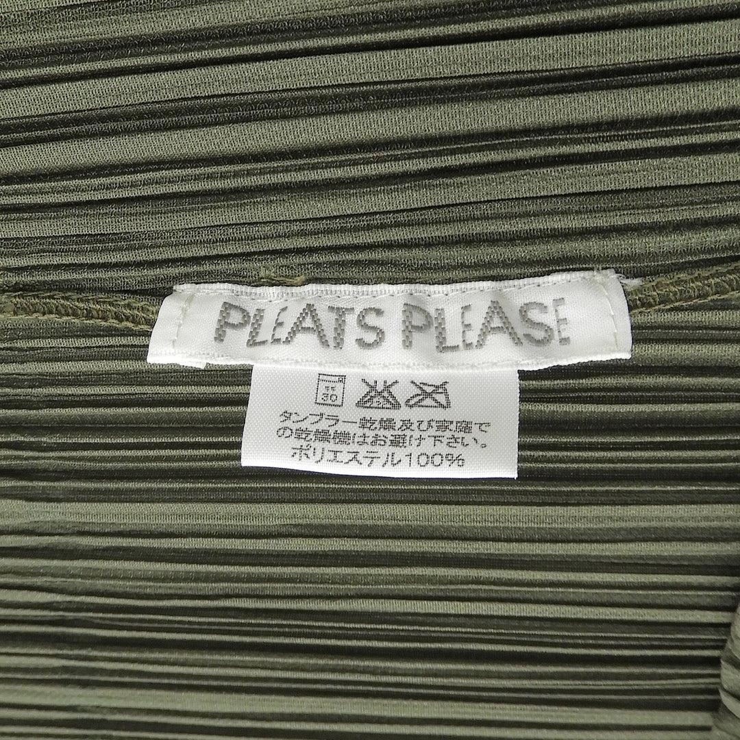 Excellent PLEATS PLEASE Long cardigan green Women 2 PP63-JA301