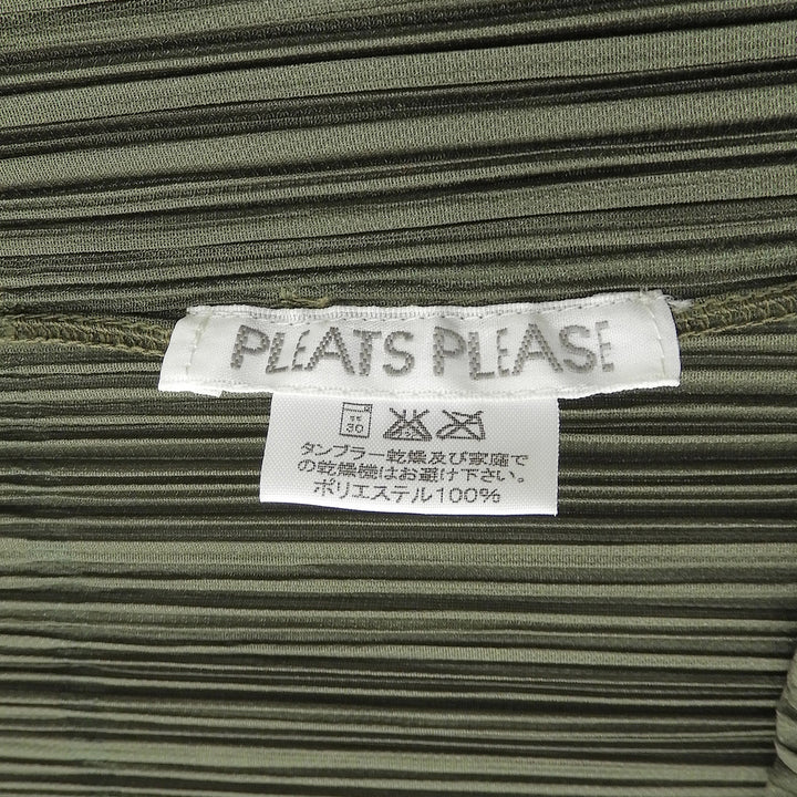 Excellent PLEATS PLEASE Long cardigan green Women 2 PP63-JA301