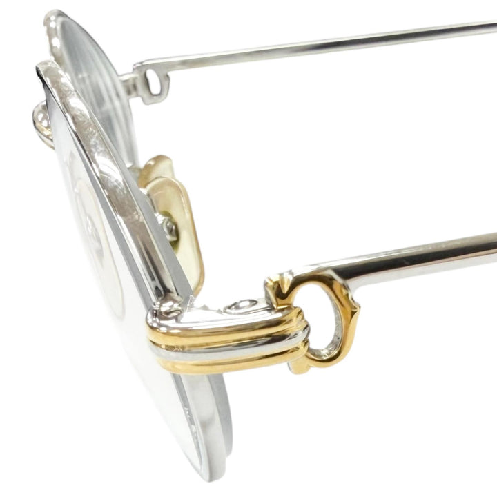 Very Good Cartier Glasses Trinity Oval Frame Silver mens
