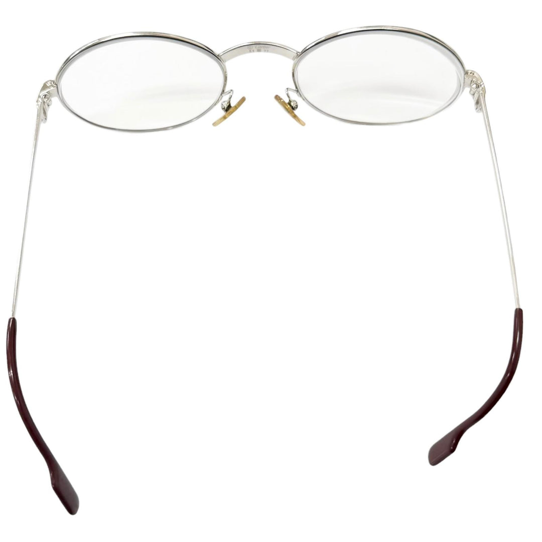 Very Good Cartier Glasses Trinity Oval Frame Silver mens