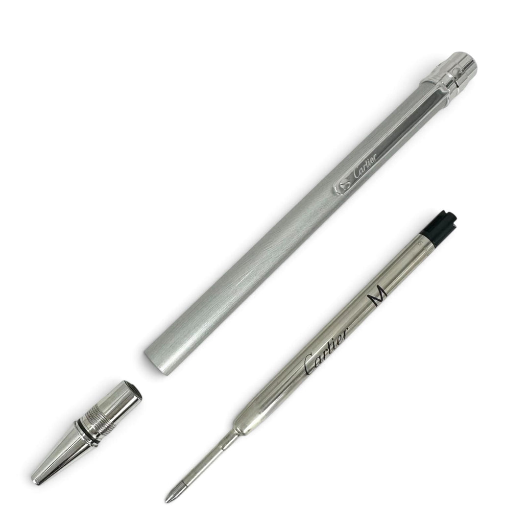 Very Good Cartier Ballpoint pen Santos de Cartier 2C logo twist type metal