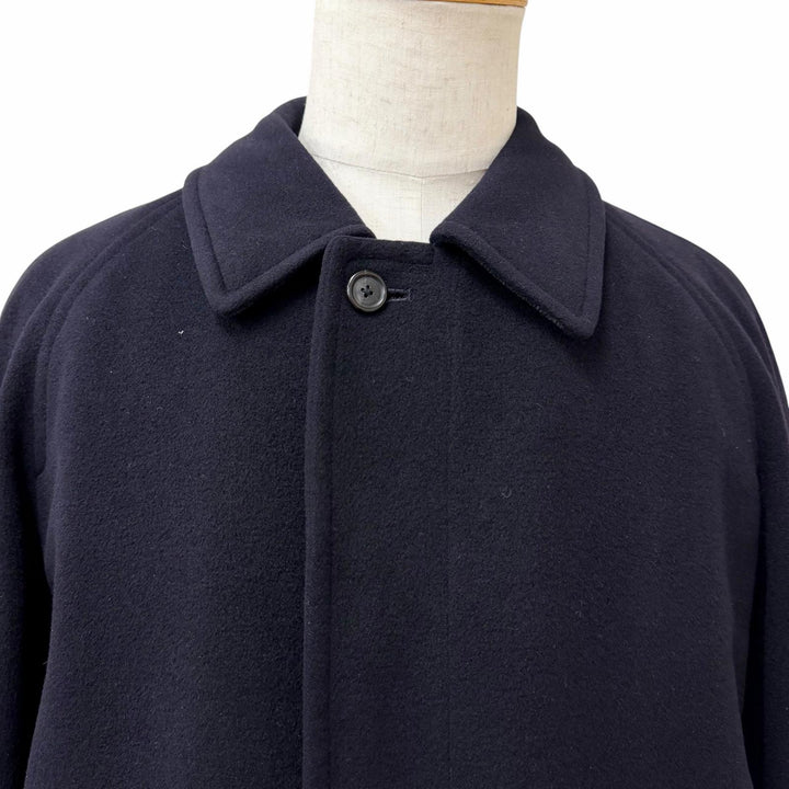 Very Good BURBERRY LONDON coat Back Check Pattern black cashmere me