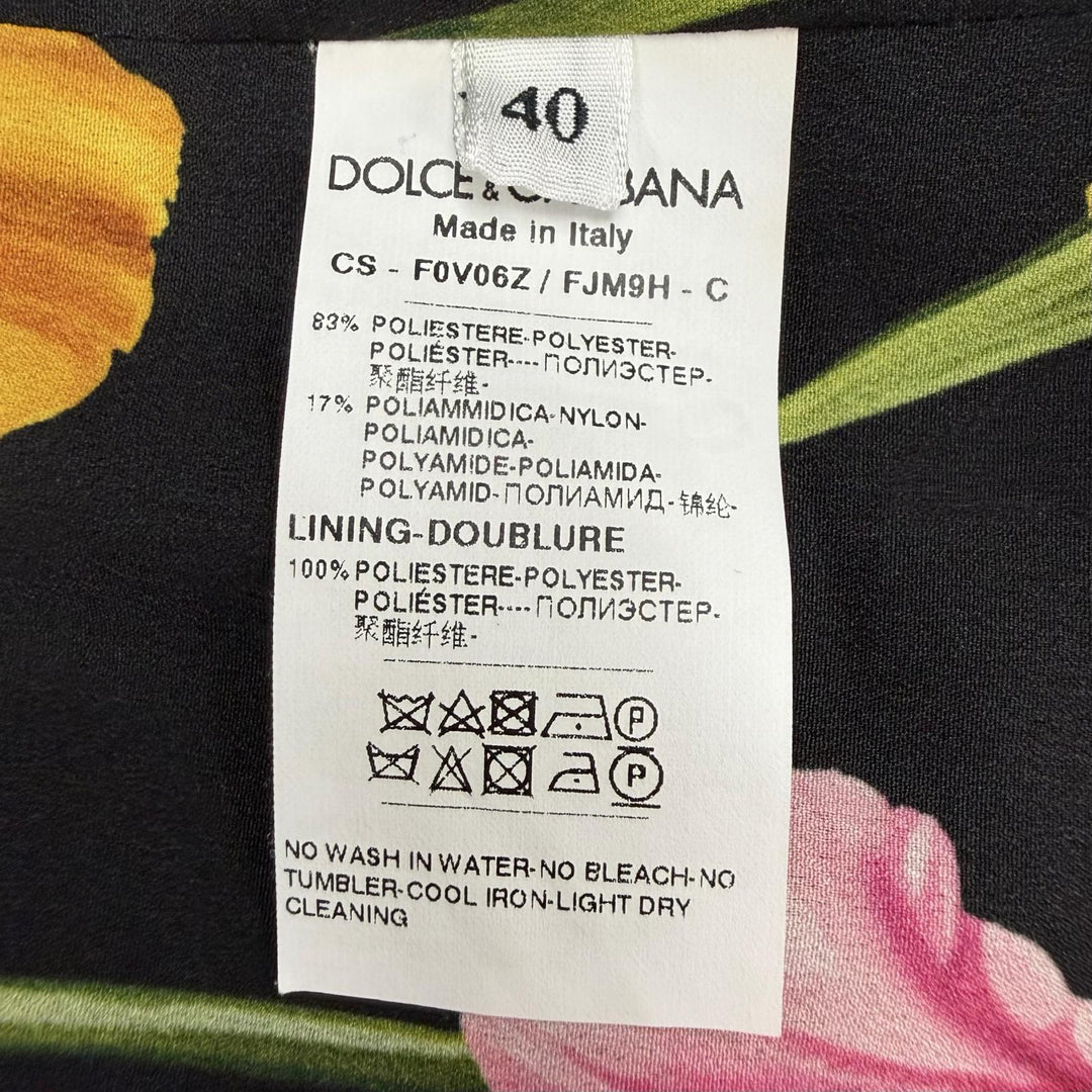 Excellent DOLCE&GABBANA coat black polyester Women 40 F0V06Z