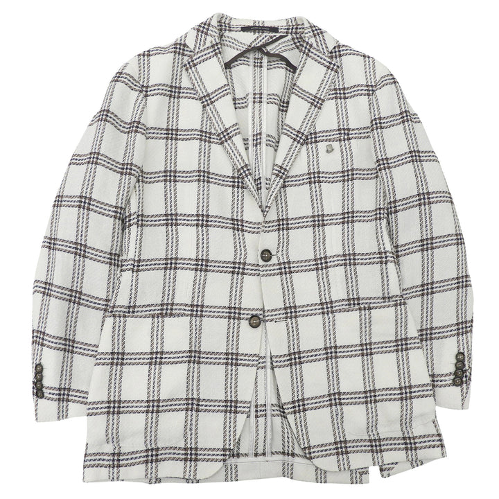 Excellent TAGLIATORE tailored jacket Checkered pattern single mens 46 1SMC22K