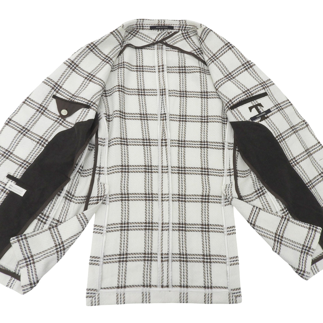 Excellent TAGLIATORE tailored jacket Checkered pattern single mens 46 1SMC22K