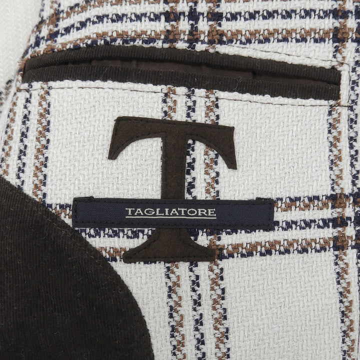 Excellent TAGLIATORE tailored jacket Checkered pattern single mens 46 1SMC22K