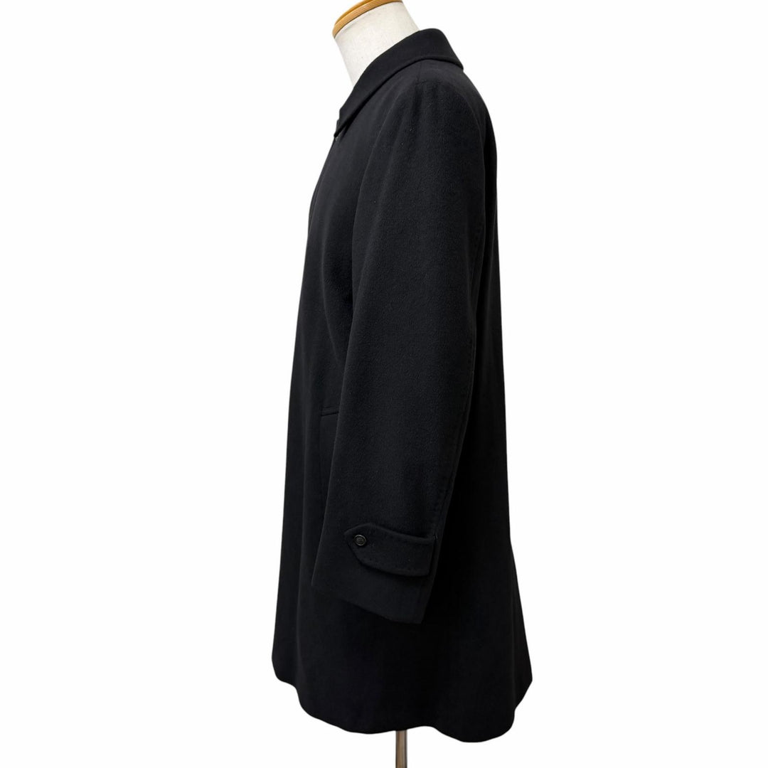 Great BURBERRY LONDON coat Back Check Pattern black cashmere mens M