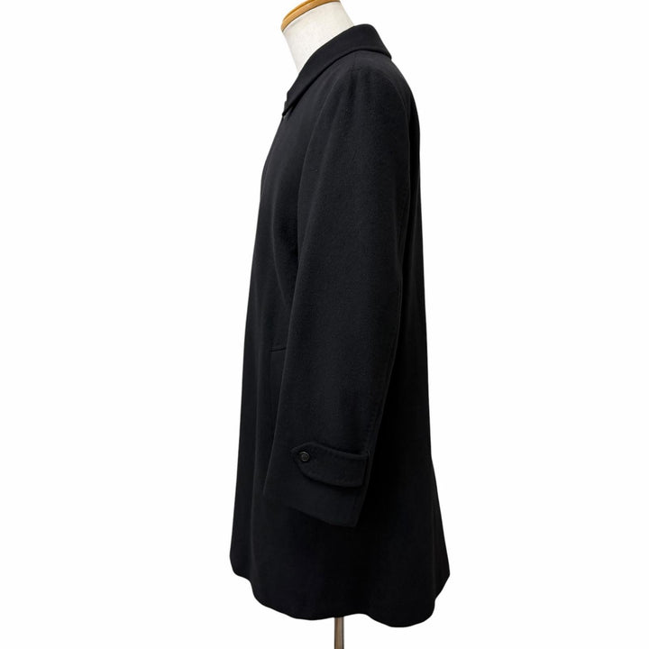 Great BURBERRY LONDON coat Back Check Pattern black cashmere mens M