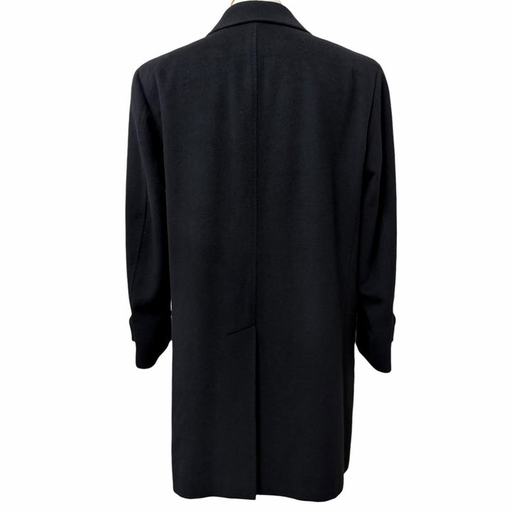 Great BURBERRY LONDON coat Back Check Pattern black cashmere mens M
