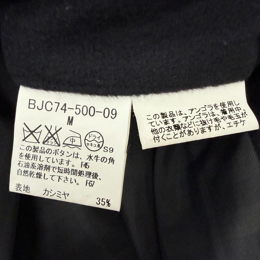 Great BURBERRY LONDON coat Back Check Pattern black cashmere mens M