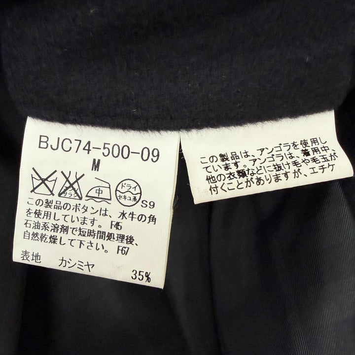 Great BURBERRY LONDON coat Back Check Pattern black cashmere mens M