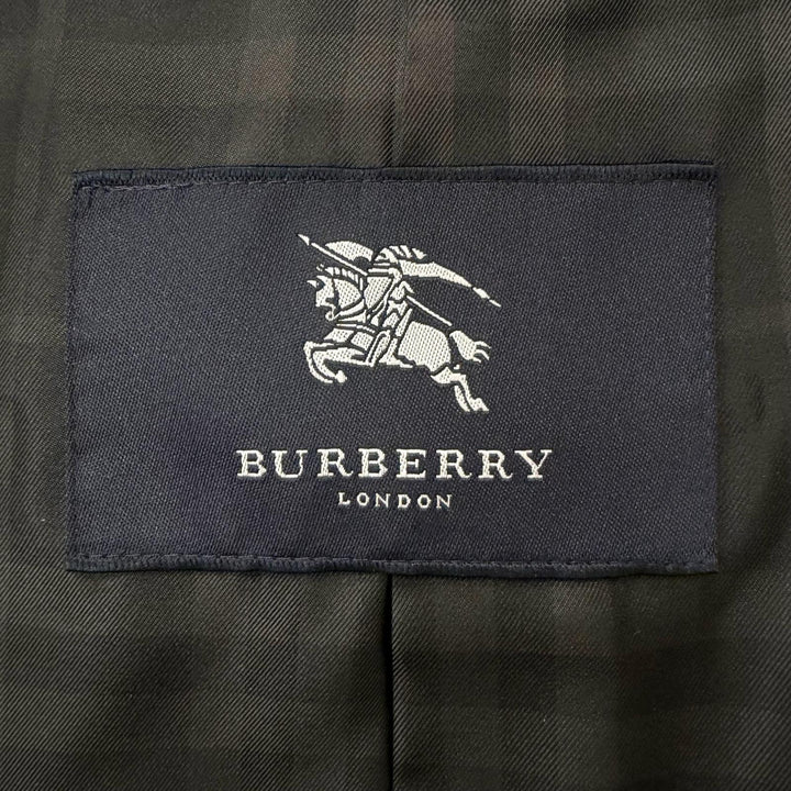 Great BURBERRY LONDON coat Back Check Pattern black cashmere mens M