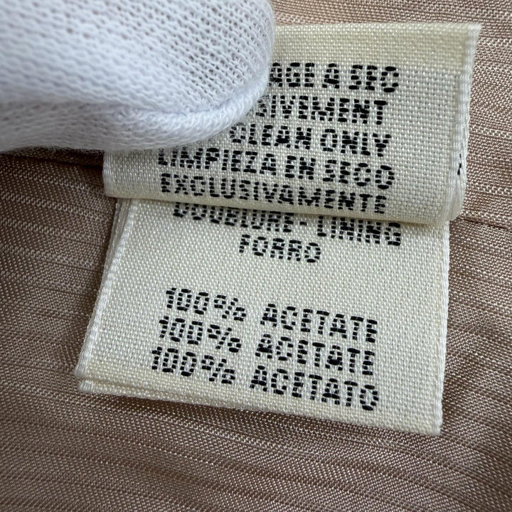 Pristine HERMES Best Deadstock ZIP UP from the Margiela era Beige silk Women 44
