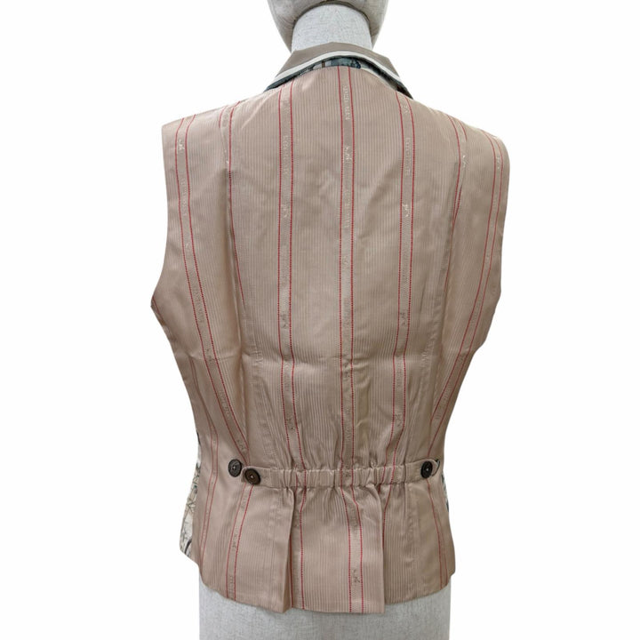 Pristine HERMES Best Deadstock ZIP UP from the Margiela era Beige silk Women 44