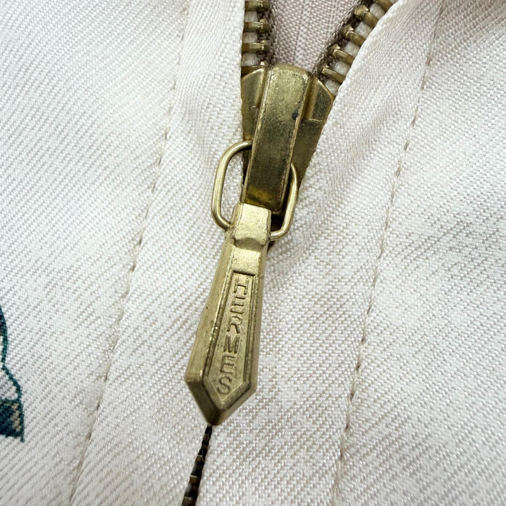Pristine HERMES Best Deadstock ZIP UP from the Margiela era Beige silk Women 44
