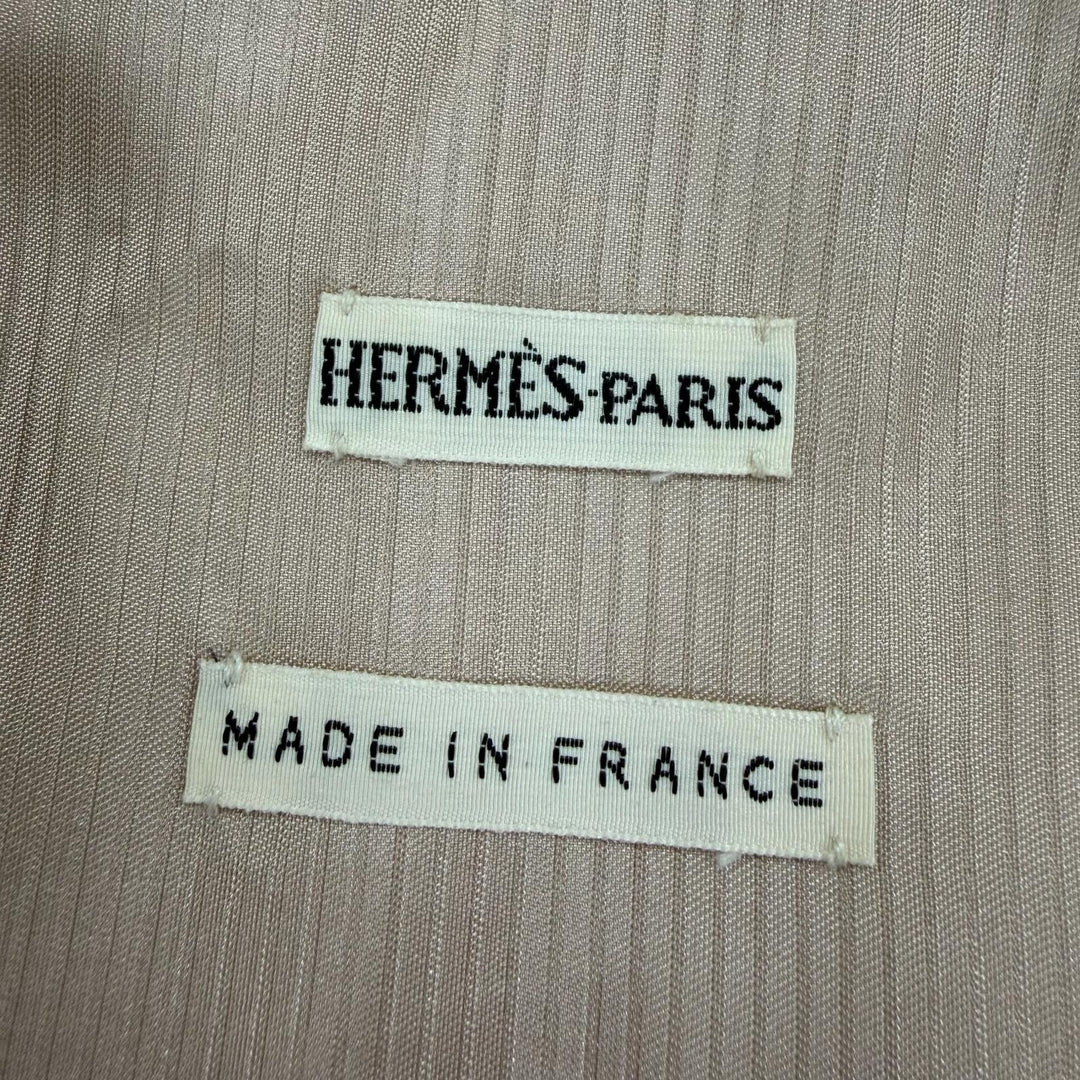 Pristine HERMES Best Deadstock ZIP UP from the Margiela era Beige silk Women 44